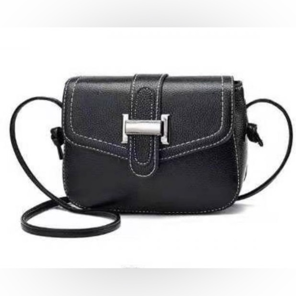 NWT - BLACK Crossbody Handbag - Vegan Leather **6 Colors Available**